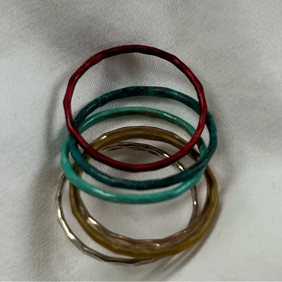 Hammered Stacking Rings - Picture 2 of 3